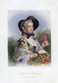 Madame de Pompadour as the beautiful gardener. Artist: Unknown