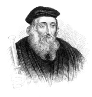 John Wycliffe, 14th century English theologian and religious reformer, (c1850). Artist: Unknown