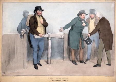 'The Turnstile, A Picturesque Simile', 19th century. Artist: John Doyle