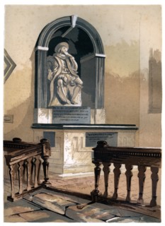 Monument to Francis Bacon, in St Michael's Church near St Albans, Hertfordshire, c1850. Artist: Unknown