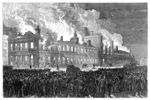 Riots in Montreal, Canada, 1849, (1900). Artist: Unknown