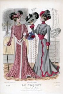 Ladies' fashions, late 19th century. Artist: Unknown
