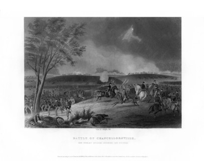 Battle of Chancellorsville, fought from April 30th to May 6th, 1863 (1862-1867).Artist: John R Chapin