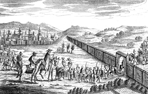 'Robinson Crusoe with the Muscovite Caravan', c1719. Artist: Unknown