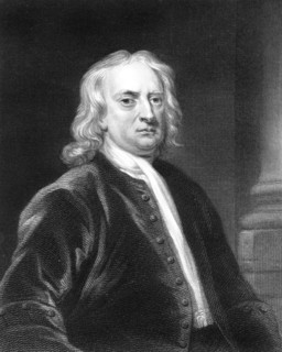 Isaac Newton, English mathematician, astronomer and physicist, (1818).Artist: E Scriven