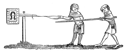Moveable Quintain, 1344, (1833). Artist: Unknown
