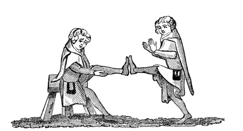Exercises derived from the Quintain, (1833). Artist: Unknown