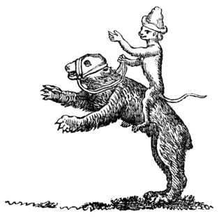 Bear and Monkey, 13th century, (1833). Artist: Unknown