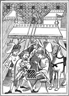 Ancient Chess Play, 14th century, (1833). Artist: Unknown