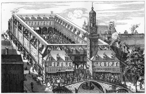The old stock exchange in Amsterdam, destroyed by fire in 1858, (1903). Artist: Unknown