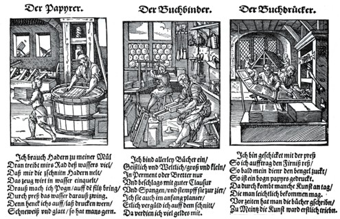 German book manufacture in the 16th century, (1903). Artist: Unknown