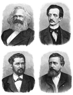 Four German socialists, (1903). Artist: Unknown