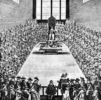 Parliament in Session in the Reign of James I, early 17th century, (c1902-1905). Artist: Unknown