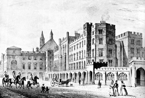 The House of Lords and House of Commons, Westminster, early 19th century (c1905). Artist: Unknown