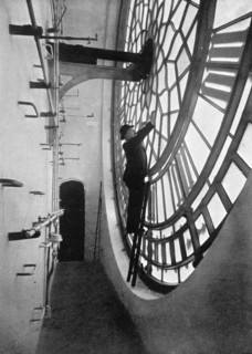 Inside the clock face of Big Ben, Palace of Westminster, London, c1905. Artist: Unknown