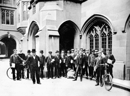 Group of Vote Office messengers, Houses of Parliament, Westminster, London, c1905. Artist: Unknown