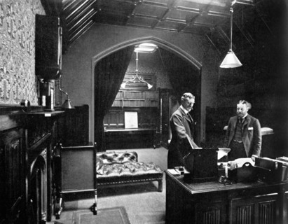 The Deputy Speaker's office, House of Commons, Westminster, London, c1905. Artist: Unknown