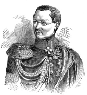 'Prince Gortschakoff, General in Chief of the Russian forces in the Danubian principalities', 1853. Artist: Unknown