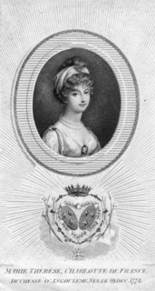 Marie-Therese-Charlotte de Bourbon, Duchess of Angouleme and Dauphine of France, 1805.Artist: Luigi Schiavonetti