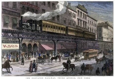 'The Elevated Railway, Third Avenue, New York', 1879. Artist: Unknown