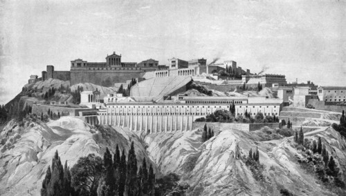 The Acropolis of Pergamon, 1902.Artist: O Schulz