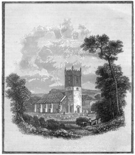 Lord Byron's burial place, Hucknall Torkard church, Nottinghamshire, 1888. Artist: Unknown