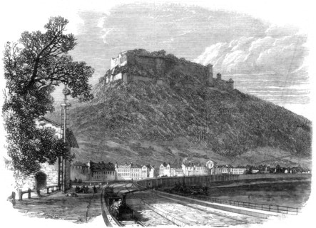 The Saxon fortress of Konigstein, on the River Elbe, near Dresden, Germany, 1866. Artist: Unknown