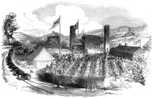 Fete in celebration of winning the coal on the Rhondda branch of the Taff Vale railway, 1851. Artist: Unknown