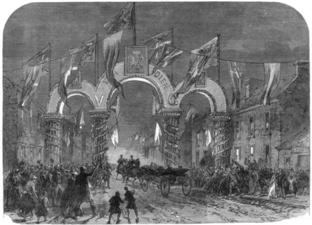 Visit of the Prince and Princess of Wales to Dunrobin Castle, Scotland, 1866. Artist: Unknown