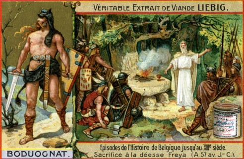 Episodes in the history of Belgium up until the 13th century: Boduognatus, (c1900). Artist: Unknown