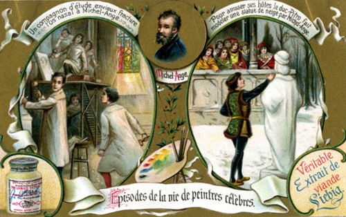 Episodes of the Life of Famous Painters: Michelangelo, (c1900). Artist: Unknown