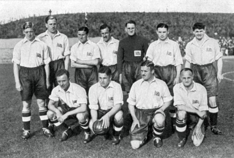 British Olympic football team, Berlin Olympics, 1936. Artist: Unknown