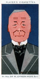 William Joynson-Hicks, 1st Viscount Brentford, British statesman, 1926. Artist: Alick P F Ritchie