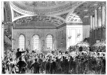 'Mr Gladstone delivering his address as Lord Rector of Edinburgh University', 1859-1865. Artist: Unknown