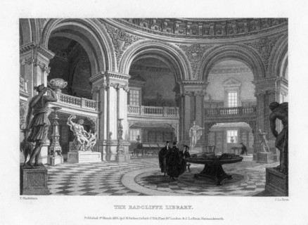 Interior of the Radcliffe Library, Oxford University, 1835.Artist: John Le Keux