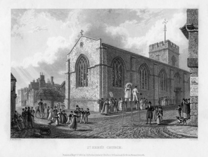 St Ebbe's Church, Oxford, 1835.Artist: John Le Keux