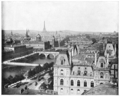 Panorama of Paris, France, late 19th century.Artist: John L Stoddard