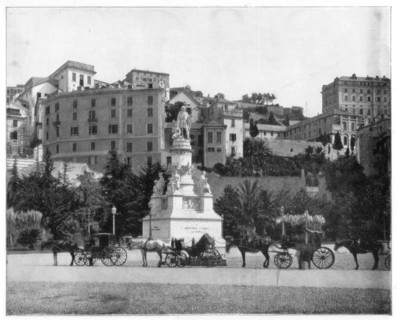 Statue of Columbus, Genoa, Italy, late 19th century.Artist: John L Stoddard