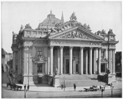 The Bourse, Brussels, late 19th century. Artist: John L Stoddard
