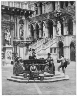 Courtyard of the Ducal Palace, Venice, late 19th century.Artist: John L Stoddard
