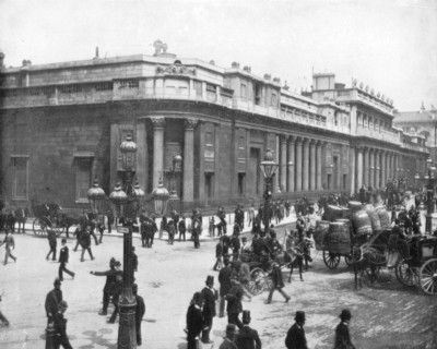 The Bank of England, London, late 19th century.Artist: John L Stoddard