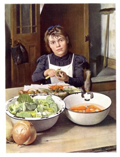 'Helping Mother', 1901.Artist: Andre & Sleigh