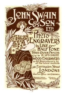Advertisement for John Swain & Son, printers, 1901.Artist: John Swain & Son