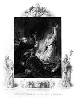 The Martyrdom of Archbishop Cranmer, 1556, (1877). Artist: J Rogers