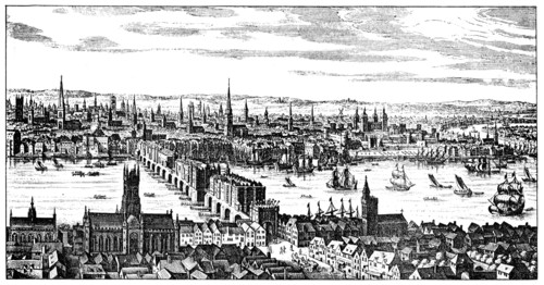 General view of London, 1666, (1909). Artist: Unknown