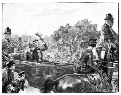 The Queen's Reception in Hyde Park, London, c1840s, (1900). Artist: Unknown