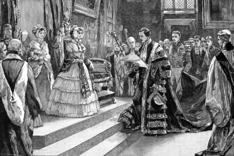Presentation to the Queen, c1850s, (1900). Artist: William Heysham Overend