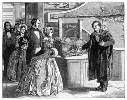 The Queen in the Woodwardian Museum, c1850s, (1900). Artist: Unknown