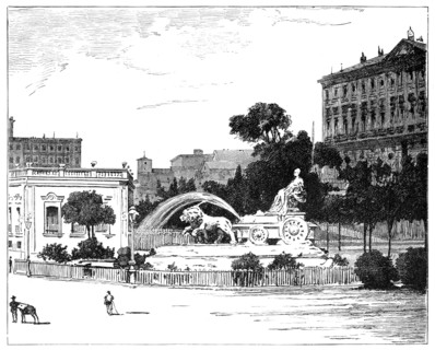 The Fountain of Cybele, Madrid, 1900. Artist: Unknown