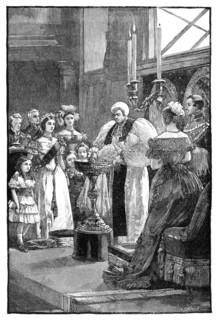 The christening of Princess Louise, c1848, (1900).Artist: William Heysham Overend
